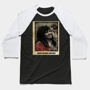 Tina Turner Photo 1970s Vintage Aesthetic // Queen of rock and roll Baseball T-Shirt